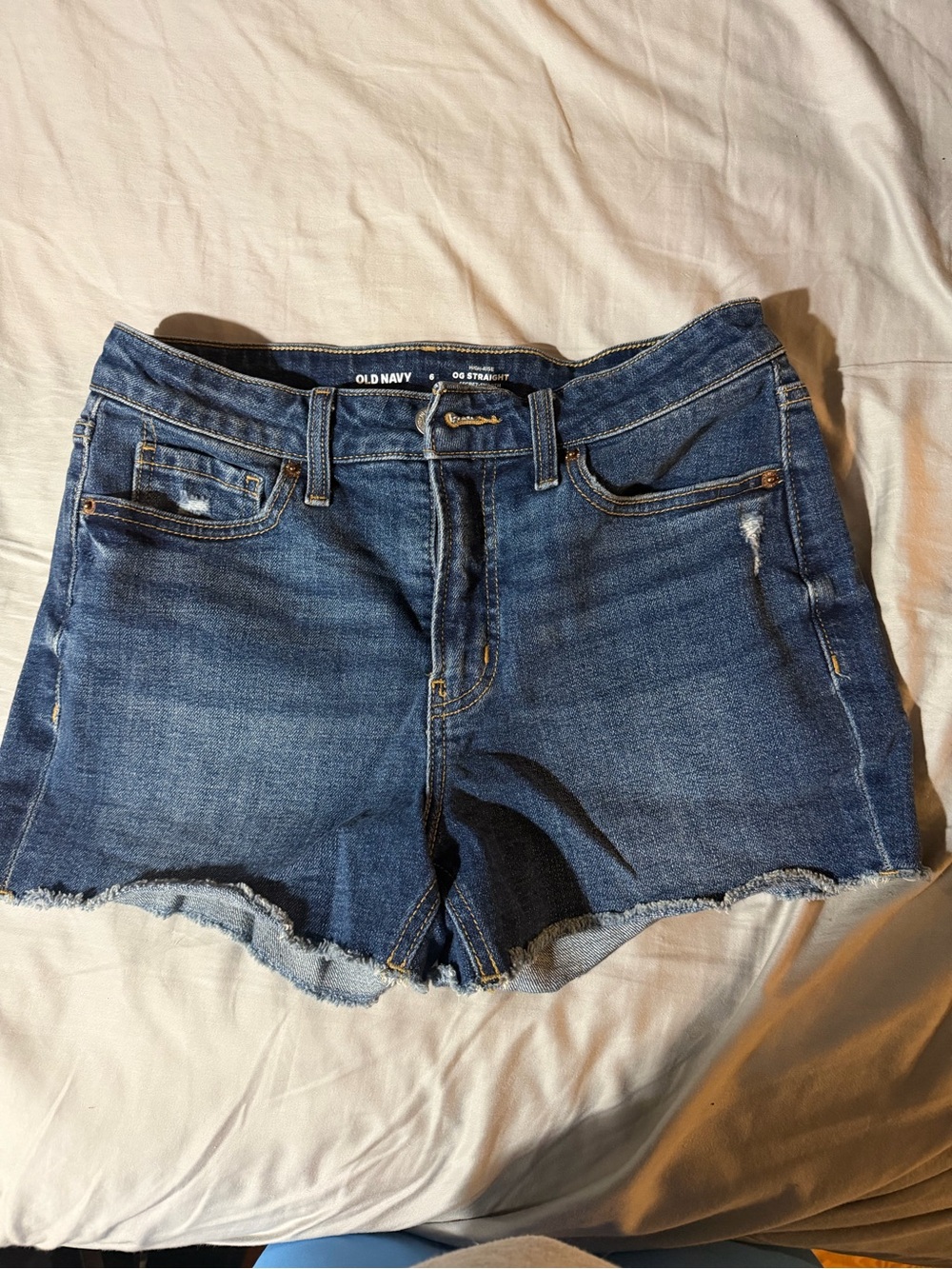 Old Navy Distressed Dark Blue Denim Cutoff Shorts